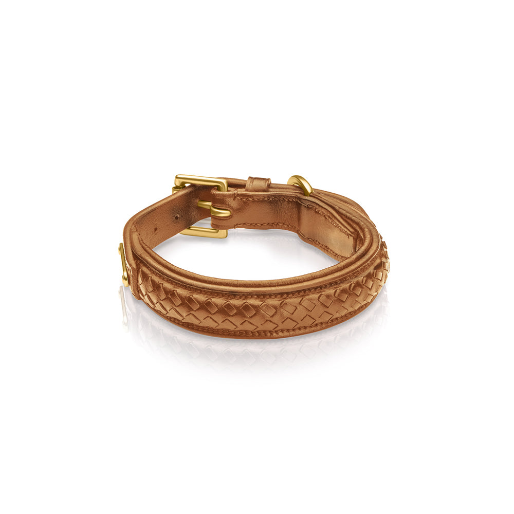 Utzon Equestrian Hundehalsband in weichem Leder in der Farbe Cognac