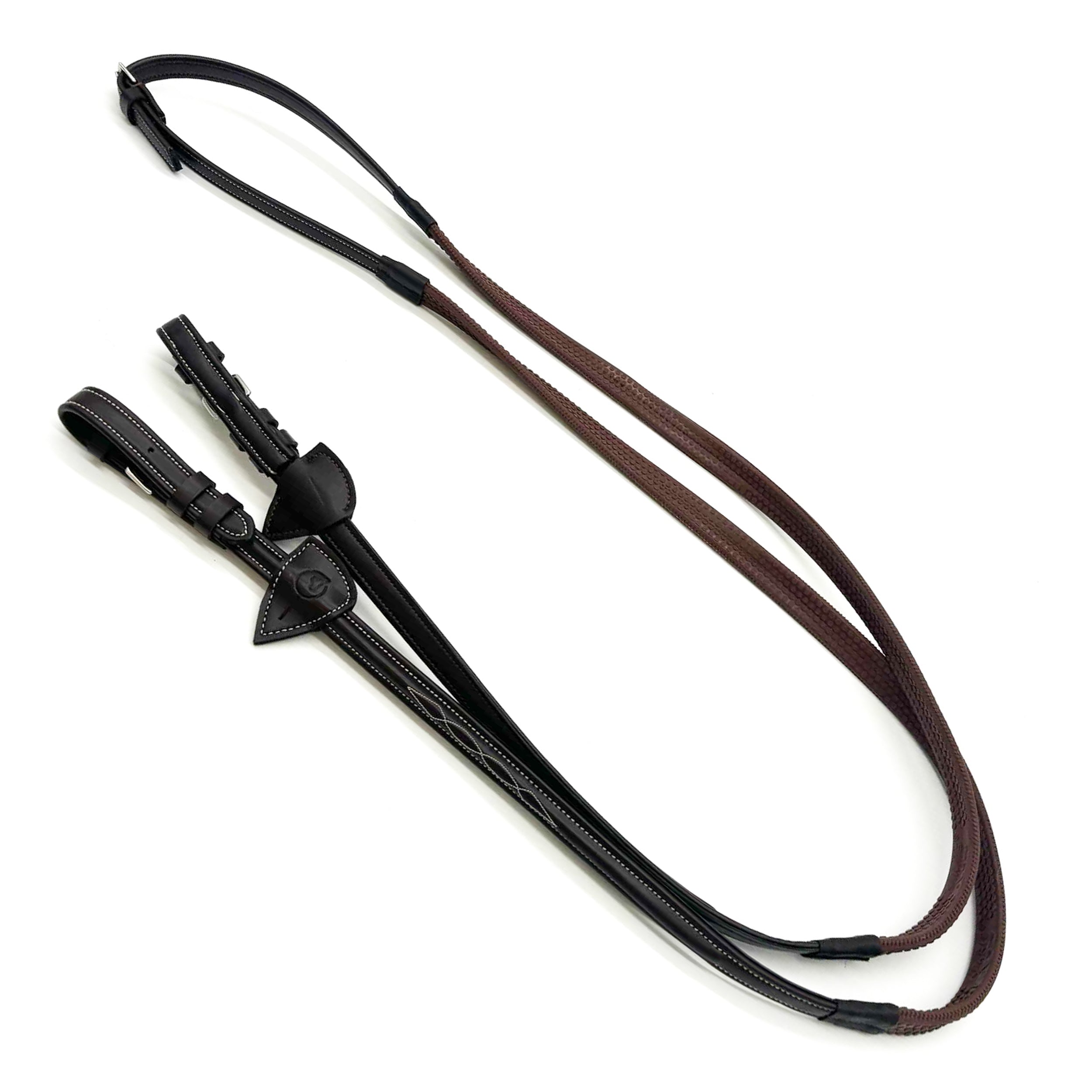 Zügel mit Gummi braun