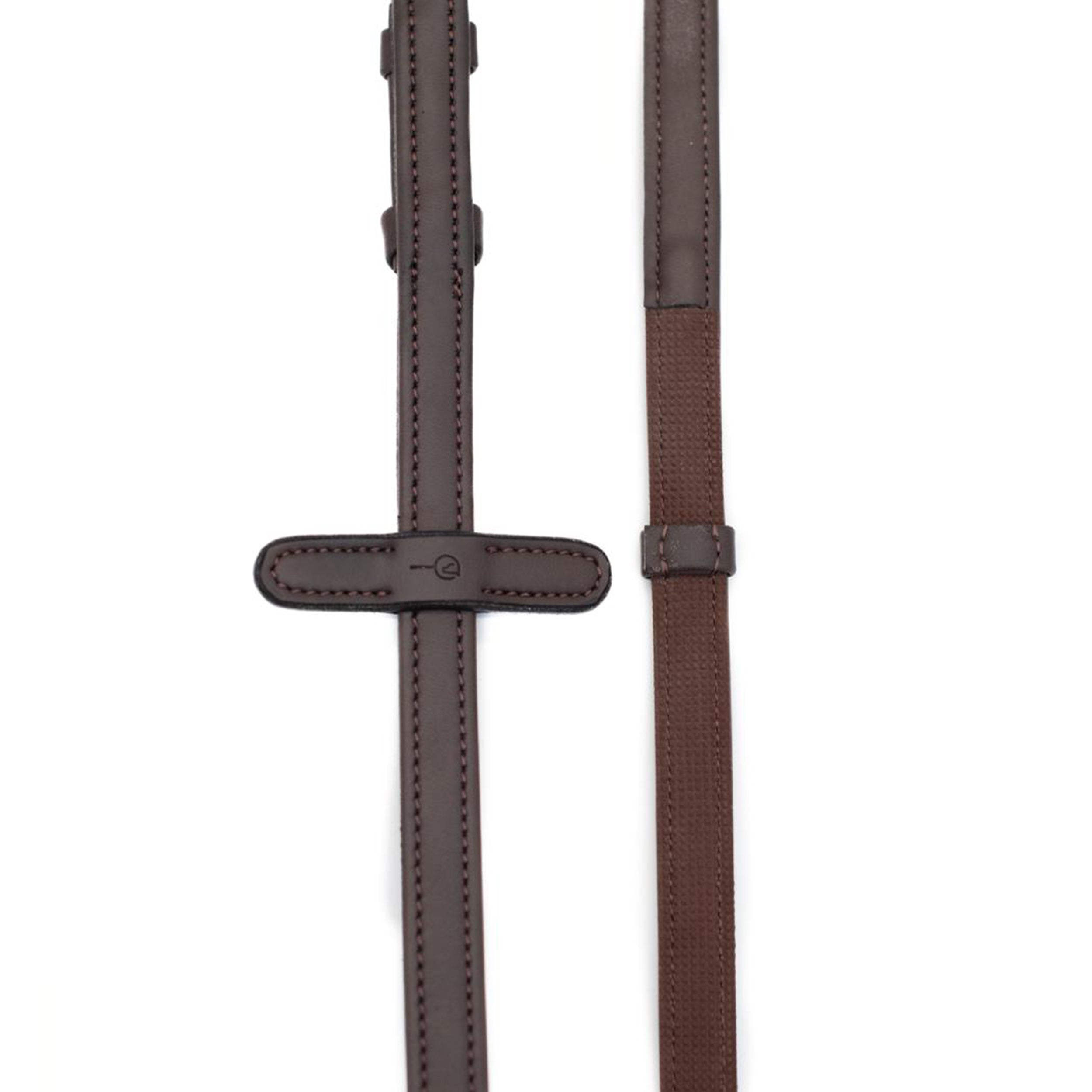 Zügel gummiert braun